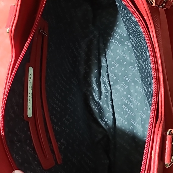 Olivia + Joy Red Satchel Purse - Picture 10 of 14